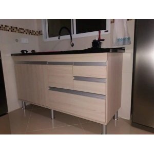 Gabinete para Pia de Cozinha 2m Michelangelo Cípres 100% Mdf 15mm