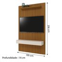 Ver imagem 4 de Painel Para Tv Até 55 Polegadas Ripado Impressão 3d Egeo Com Nicho 1,35m Cedro Off White Edn Cedro