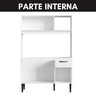 Cozinha Completa Compacta Branco Armário Mdf 4 Portas 1 Gaveta - 4