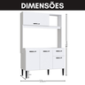 Cozinha Completa Compacta Branco Armário Mdf 4 Portas 1 Gaveta - 3