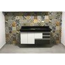 Gabinete para Pia de Cozinha 1,50m Donatello Preto e Branco 100% Mdf 15mm - 4