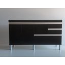 Ver imagem 1 de Gabinete para Pia de Cozinha 1,50m Michelangelo Preto Fosco 100% Mdf 15mm