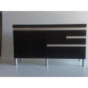 Ver imagem 5 de Gabinete para Pia de Cozinha 1,50m Michelangelo Preto Fosco 100% Mdf 15mm