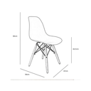 Ver imagem 2 de Kit 6 Cadeiras Charles Eames Eiffel Azul Base Madeira Sala Cozinha Jantar - Bering