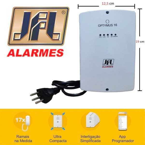 Central de Comunicação Interfone Optymus 16 Ramais Jfl para Condomínios e Empresas - 2