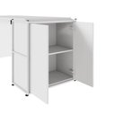 Ver imagem 6 de Mesa Escrivaninha 150cm X 60cm e Armário 2 Portas F5 Office Cor:cinza