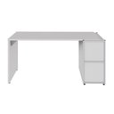 Ver imagem 5 de Mesa Escrivaninha 150cm X 60cm e Armário 2 Portas F5 Office Cor:cinza