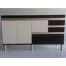 Gabinete para Pia de Cozinha 1,50m Donatello Preto e Branco 100% Mdf 15mm - 1