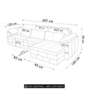 Ver imagem 4 de Sofá Retrátil 3 Lugares para Sala 297cm Dijon Couro Creme S07 - Mpozenato