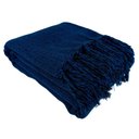 Ver imagem 2 de Manta para Sofá Gigante Decorativa Azul Escuro 240x180