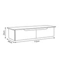 Ver imagem 4 de Rack Aparador Suspenso Flow Off White e Freijó com Design Moderno para Sala e Organização