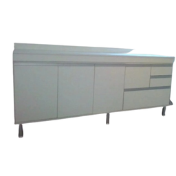 Balcão com Tampo 2m Branco Fosco 100% Mdf 15mm - 3