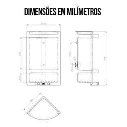 Porta Shapoo de Pvc Cantoneira Parede para Banheiro Herc: Branco - 2