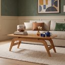 Ver imagem 1 de Mesa de Centro para Sala de Madeira Maciça 110cm Jamba Mel