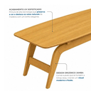 Ver imagem 5 de Mesa de Centro para Sala de Madeira Maciça 110cm Jamba Mel