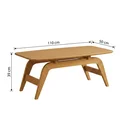 Ver imagem 3 de Mesa de Centro para Sala de Madeira Maciça 110cm Jamba Mel
