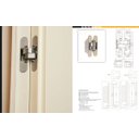 Ver imagem 5 de Dobradiça Invisível Oculta 110mm Ajustável 3D Kit 3 Peças