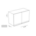 Ver imagem 2 de Armário Aéreo Multiuso Michelangelo Preto Fosco 60 Largura , 40 Altura, 40 Profundidade com