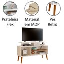 Ver imagem 2 de Rack Bancada para Tv de até 42" 2 Prateleiras Lynne Off White/canela