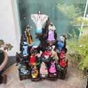 Ver imagem 7 de Altar Congá com 12 Orixás de 10 Cm Umbanda Cobre