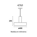 Ver imagem 2 de Pendente Blumenal Aço Redondo Preto