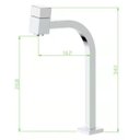 Ver imagem 3 de Torneira Cromada Lavatório Cozinha Banheiro Gourment Água Fria Monocomando Metal Cuba Alta D302z Luu