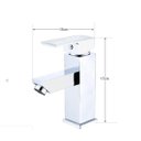 Ver imagem 2 de Torneira Misturador Monocomando Cromado Cuba Lavatório Banheiro Aço Inox B70095 Luuk Young