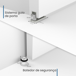 Kit Porta de Correr Aço Inox 2mt até 120Kg - 4