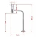 Ver imagem 2 de Torneira Lavatório Banheiro Link 90° 1/4 Volta Bica Alta Comp03 Preta Luuk Young