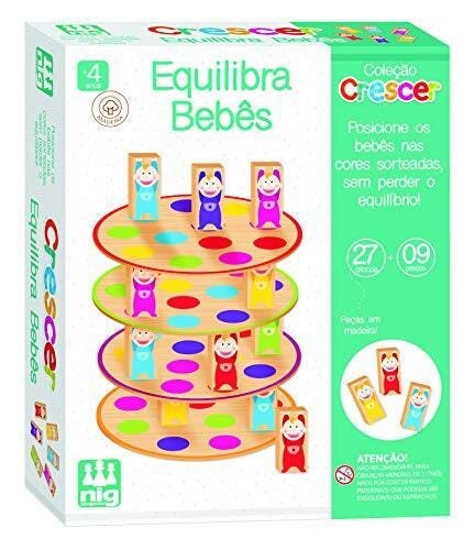 Brinquedo Educativo Equilibra Bebes Madeira Crescer, Nig Brinquedos