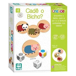 Brinquedo Educativo Cadê o Bicho Madeira Crescer, Nig Brinquedos