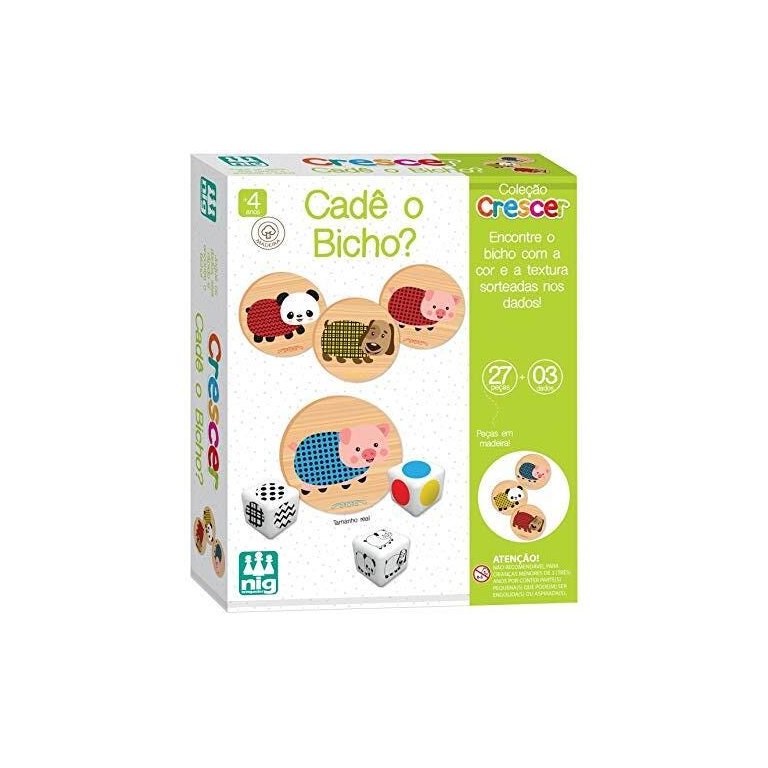 Brinquedo Educativo Cadê o Bicho Madeira Crescer, Nig Brinquedos Brinquedo Educativo Cadê o Bicho Madeira Crescer, Nig Brinquedos