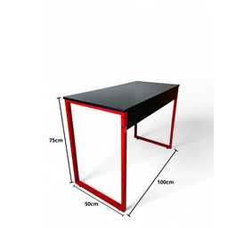 Mesa Home Office Vermelho e Preto - 2