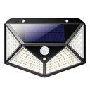 Ver imagem 2 de Luminária Solar Parede 100 Led Sensor Presença 3 Funções - Ideal para Áreas Externas. Prática