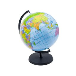 Globo Terrestre Inflável Mapa Mundi Em Português Giratório Com Suporte E Base - 5