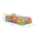 Ver imagem 3 de Cama Solteiro Infantil com Colchão Planeta Dinossauro MDF Branco com Adesivagem Casah