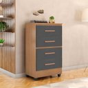 Ver imagem 2 de Cômoda Lite 4 Gavetas Nature Cinza – Móveis Leão