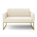 Ver imagem 3 de Sofá 2 Lugares Namoradeira Marisa Industrial Dourado Veludo D03 - D’Rossi