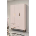 Ver imagem 2 de Guarda-Roupa Retrô 3 Portas Isis MoveisAqui