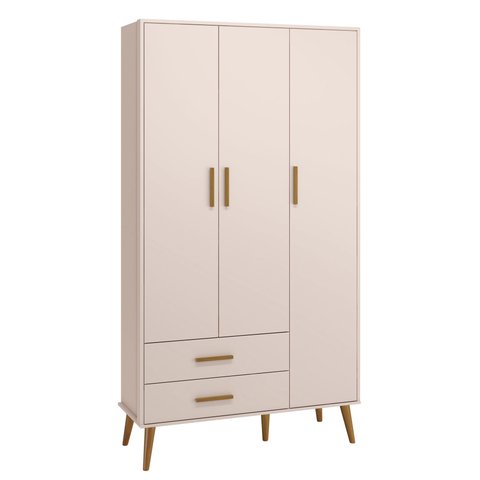 Guarda-Roupa Retrô 3 Portas Isis MoveisAqui