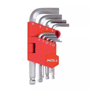 Jogo de Chaves Allen Abauldadas Noll com 9 peças 1,5 a 10mm