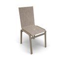 Ver imagem 2 de Kit 4 Cadeiras Jantar Gourmet Alumínio Fendi Tela Mocca