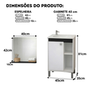 Ver imagem 2 de Gabinete Banheiro 45cm Miami C/ Espelheira