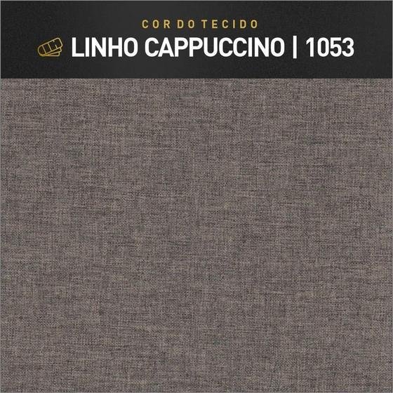 Conjunto 2 Poltronas Mona Luxo Madeira Maciça Tecido Linho:linho Cappuccino - 4