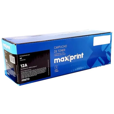 Toner Compatível com Hp Q2612a Preto Maxprint 12a