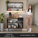 Ver imagem 6 de Armário de Cozinha Compacta 105cm Rustic/Preto Emilly Madesa 03