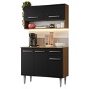 Ver imagem 3 de Armário de Cozinha Compacta 105cm Rustic/Preto Emilly Madesa 03