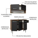 Ver imagem 5 de Armário de Cozinha Compacta 105cm Rustic/Preto Emilly Madesa 03