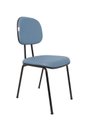 Ver imagem 4 de Cadeira Fixa Secretaria Bolt Maiart M-3000-F478 Couro Sintetico Corano Azul Claro