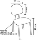 Ver imagem 3 de Cadeira Fixa Secretaria Bolt Maiart M-3000-F478 Couro Sintetico Corano Azul Claro